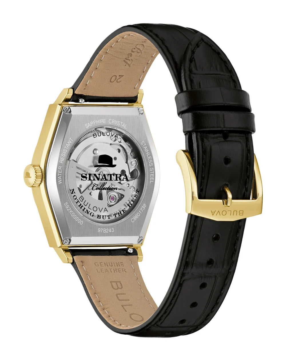 Bulova Frank Sinatra "Nothing But The Best" de hombre correa de piel – 97B243