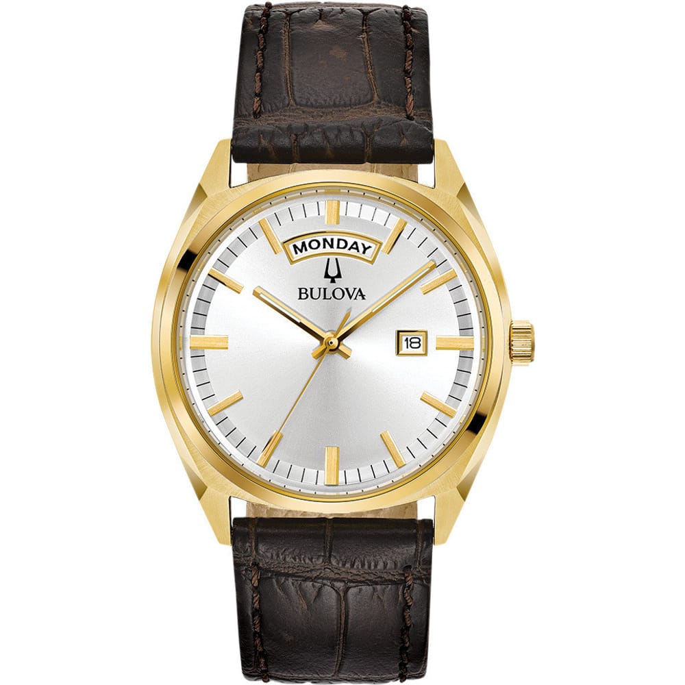 Bulova Classic para hombre pulsera de cuero – 97C106