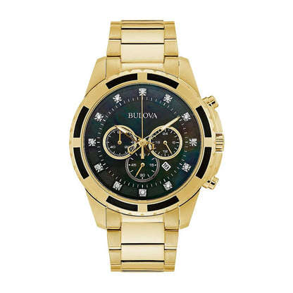 97D121 Reloj Bulova Diamond de caballero pulsera de metal 44 mm