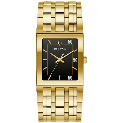 Bulova Quadra de hombre correa de metal – 97D132