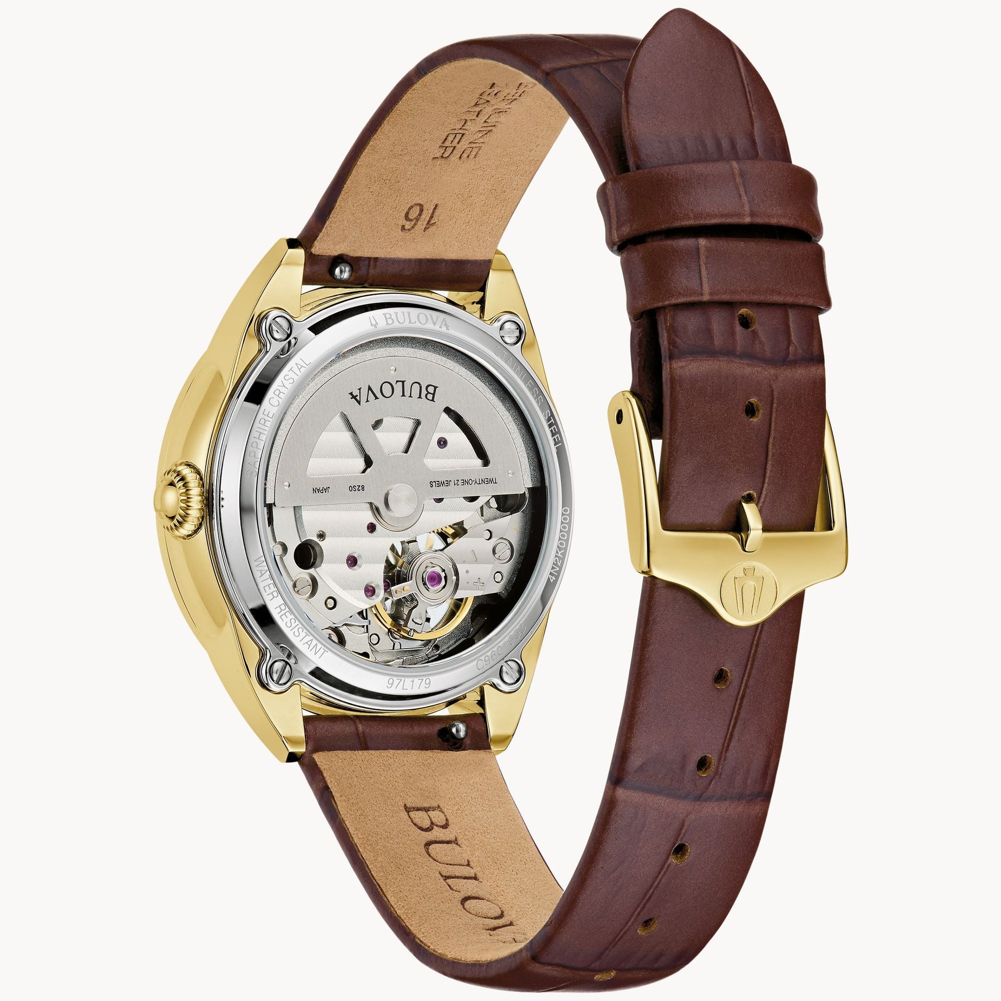 Bulova Sutton de dama correa de cuero – 97L179