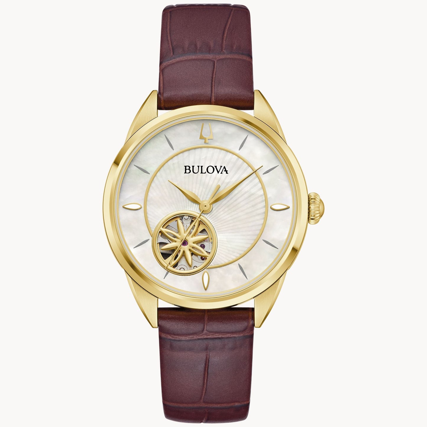 Bulova Sutton de dama correa de cuero – 97L179