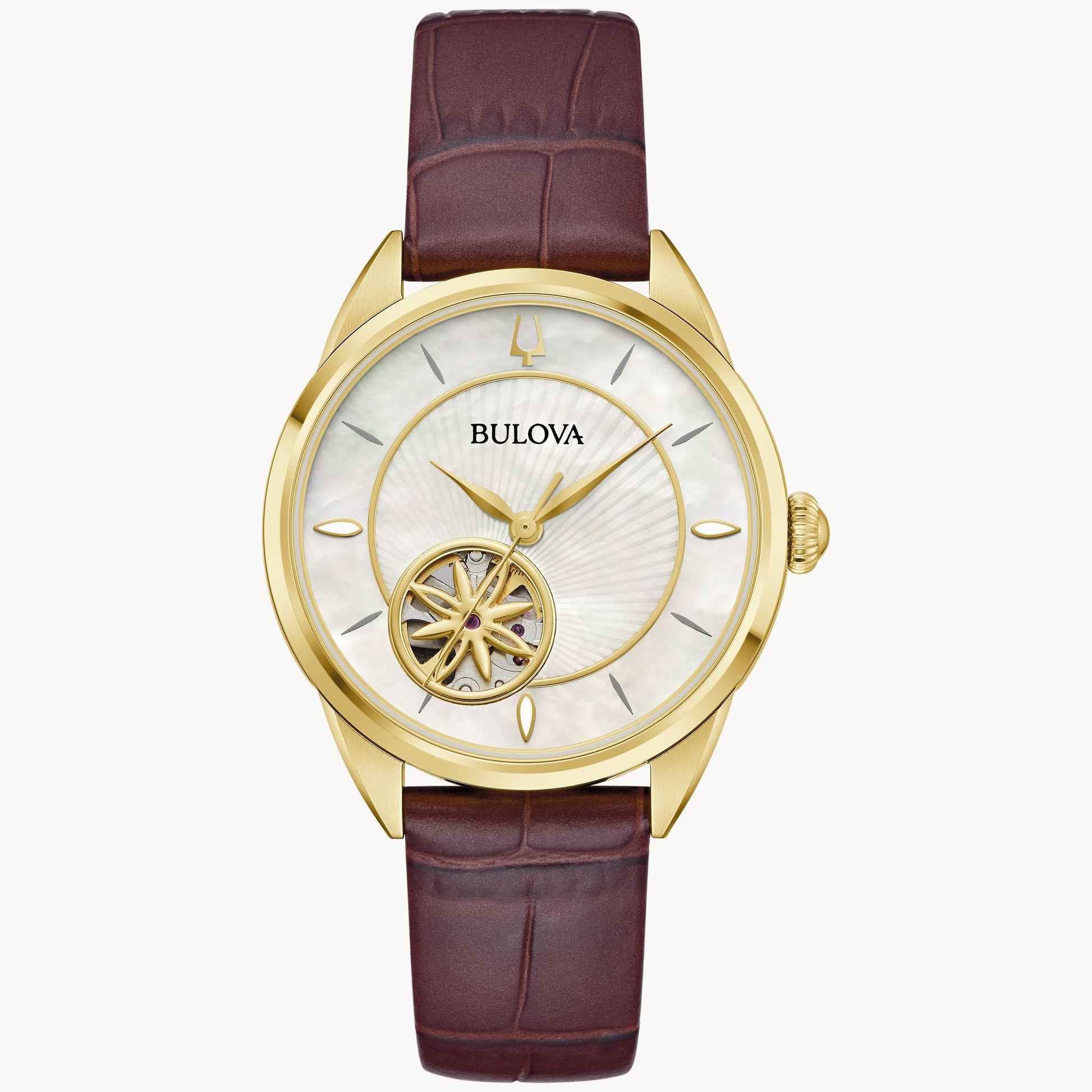 Bulova Sutton de dama correa de cuero – 97L179