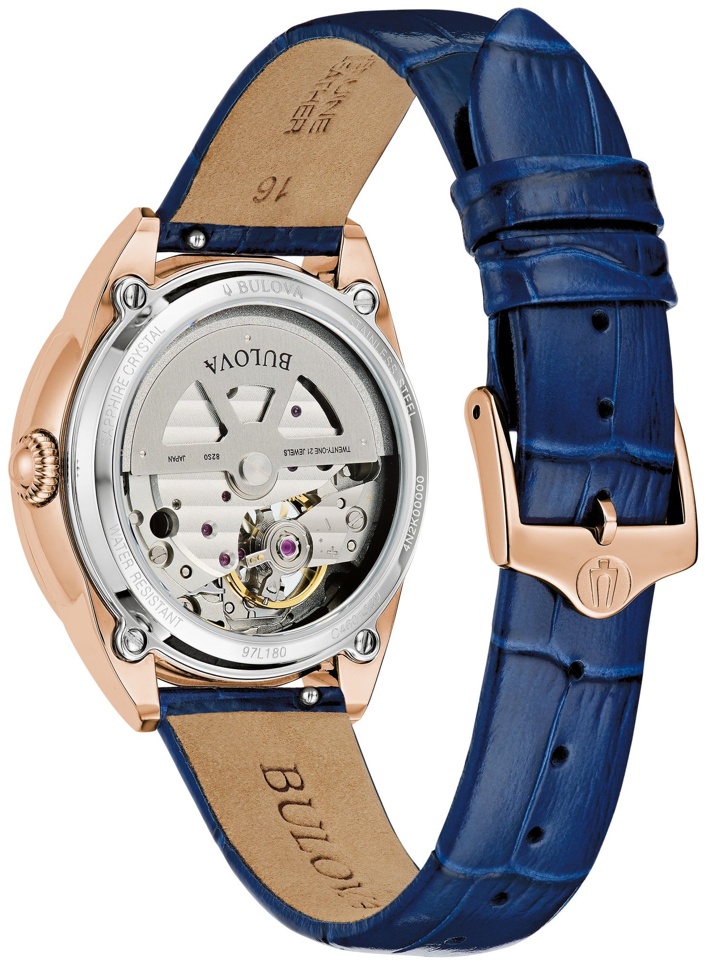 Bulova Sutton de dama correa de cuero – 97L180