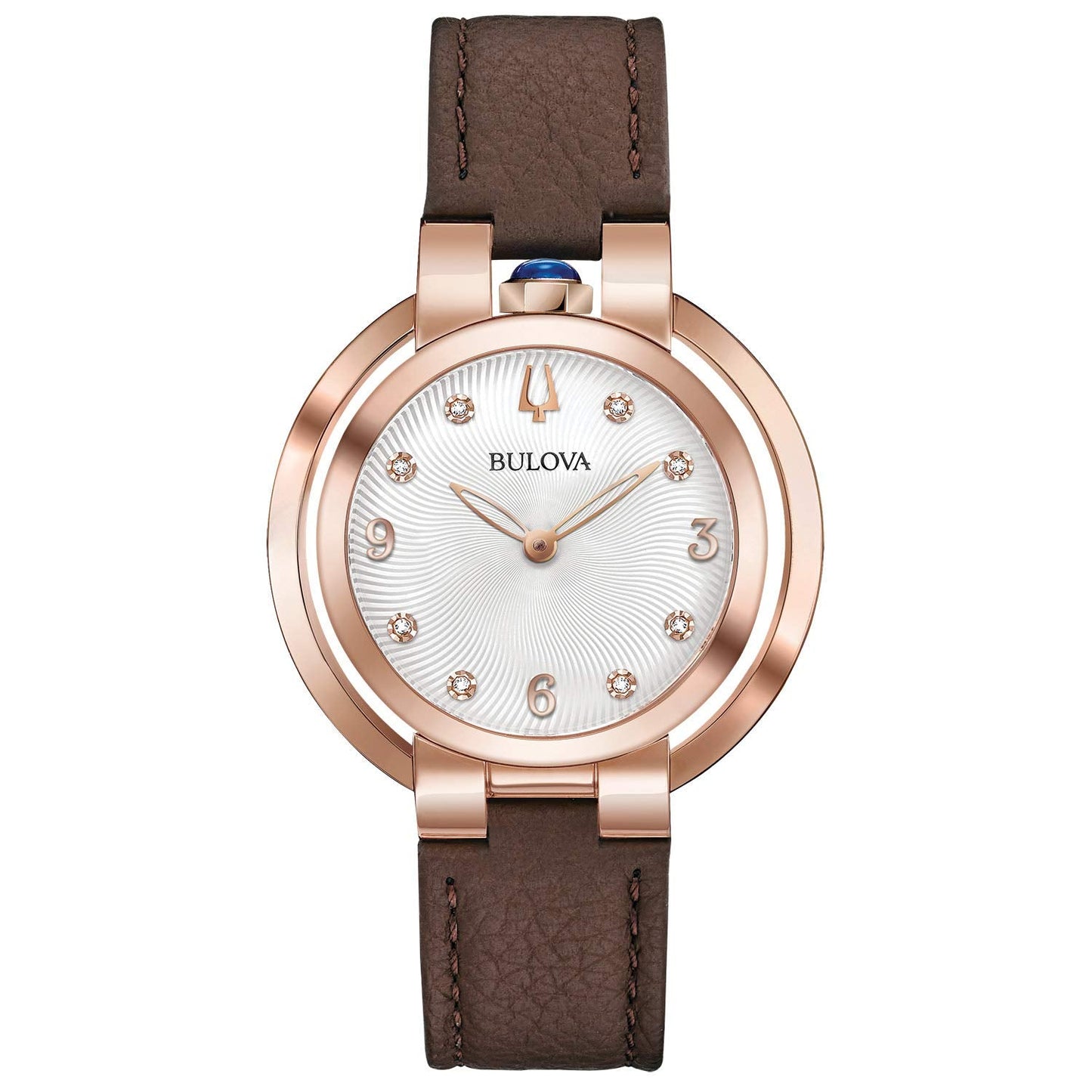Bulova Rubaiyat de mujer correa de cuero – 97P131