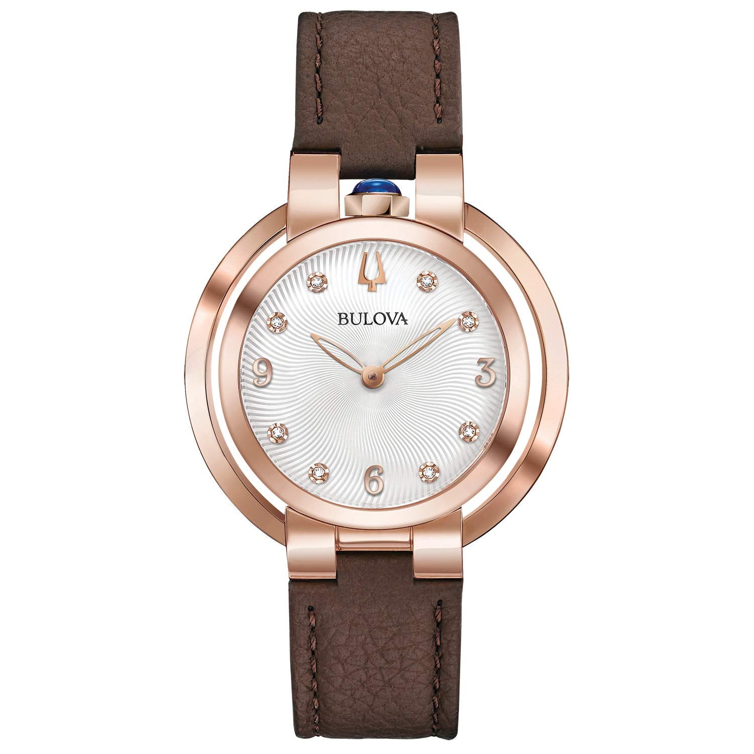 Bulova Rubaiyat de mujer correa de cuero – 97P131