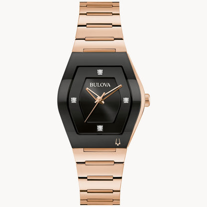 Bulova Gemini de señorita pulsera de metal 30 mm – 97P158