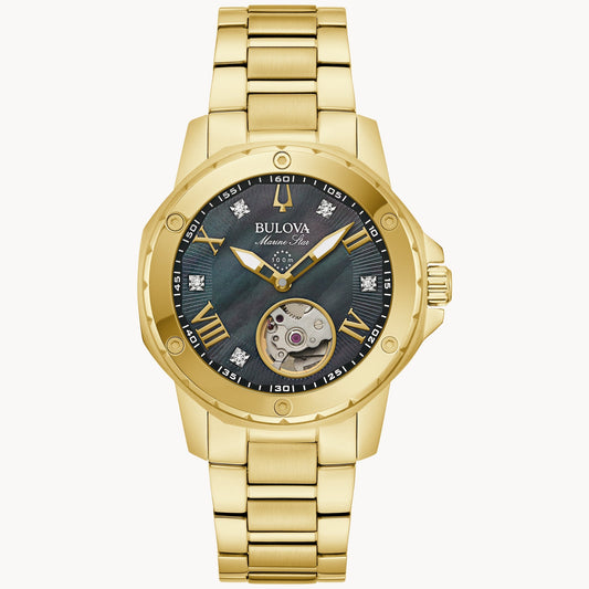 Bulova Marine Star de mujer correa de metal – 97P171