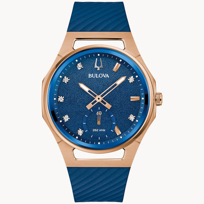 Bulova Curv Marc Anthony de dama correa de resina – 97P174