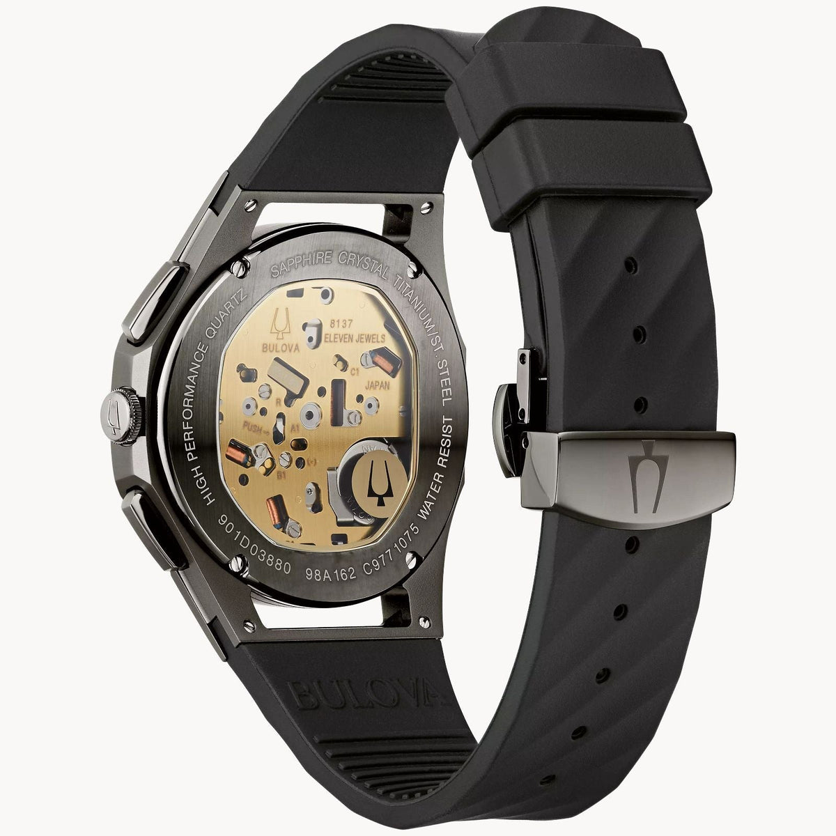 Bulova Curv de hombre pulsera de resina – 98A162