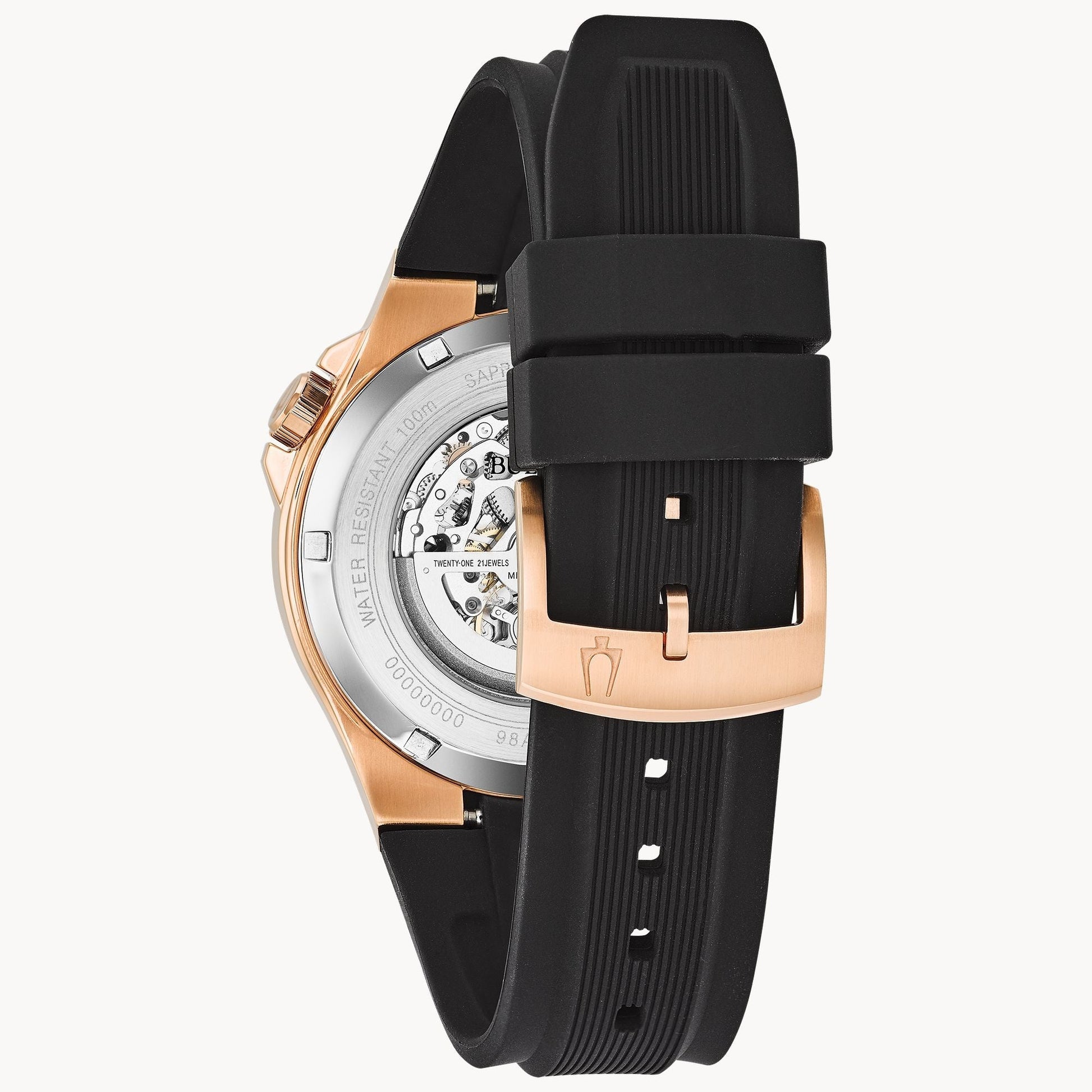 Bulova Machine de hombre automático pulsera de resina – 98A177