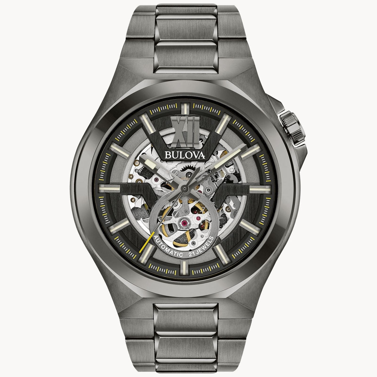 Bulova Machine de hombre pulsera de metal Automático 46 mm – 98A179