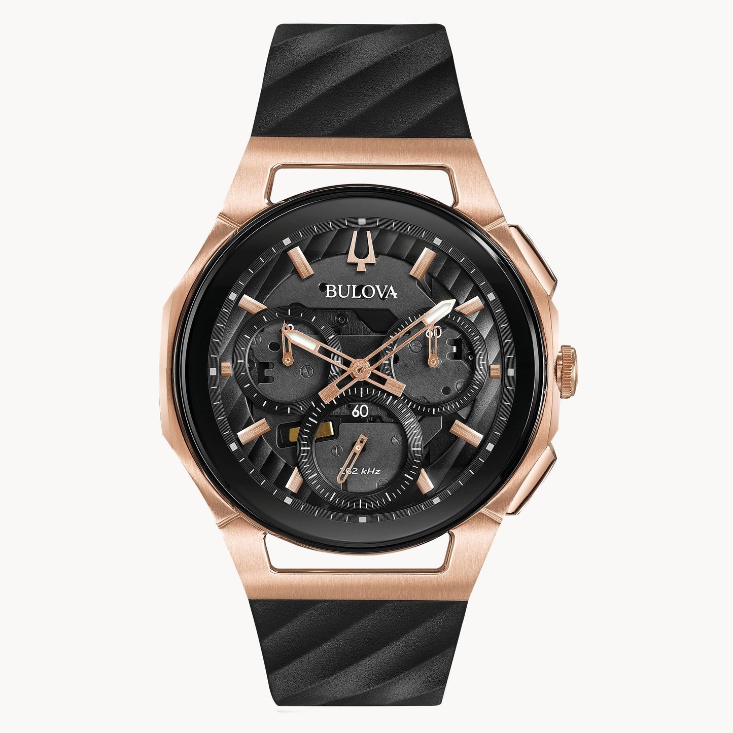 Bulova Curv de hombre correa de caucho – 98A185