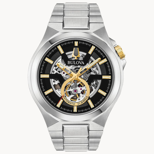 Bulova Machine de hombre pulsera de metal 46 mm – 98A224