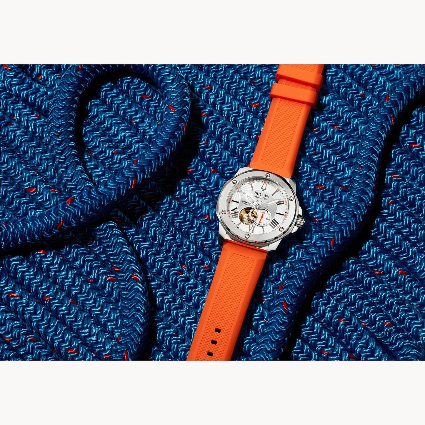 Bulova Marine Star de hombre banda de caucho 44mm – 98A226