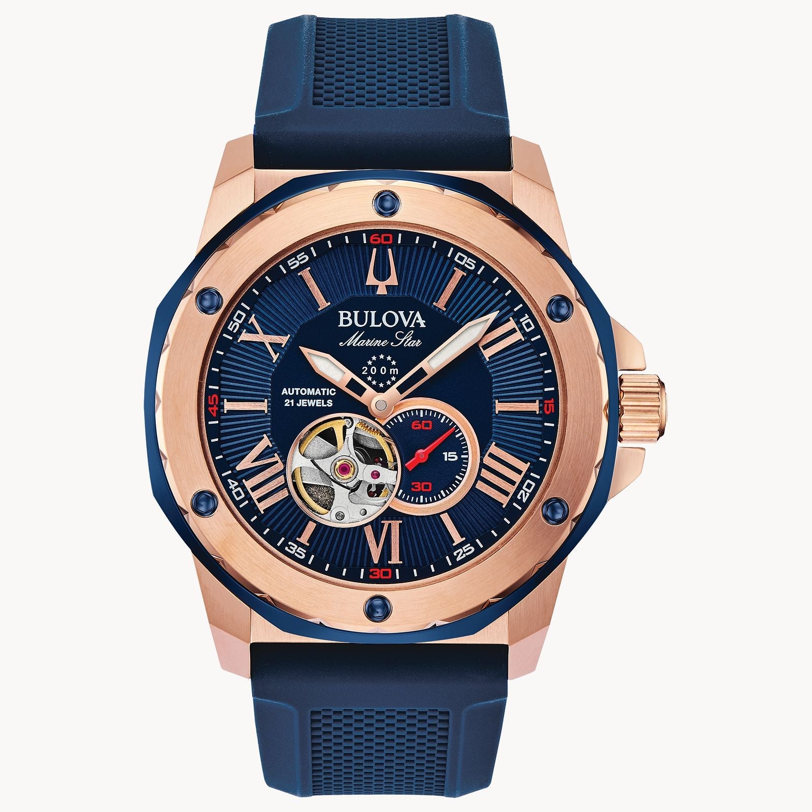 Bulova Marine Star de caballero pulsera de silicona – 98A227