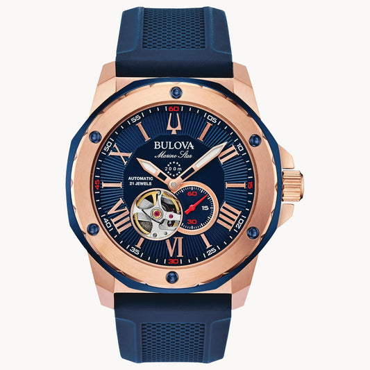 Bulova Marine Star de caballero pulsera de silicona – 98A227