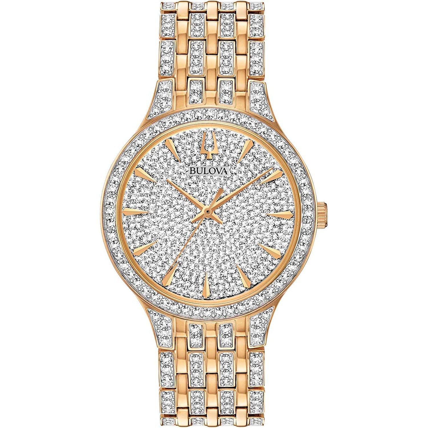 98A229 Reloj Bulova Crystal de mujer correa de metal