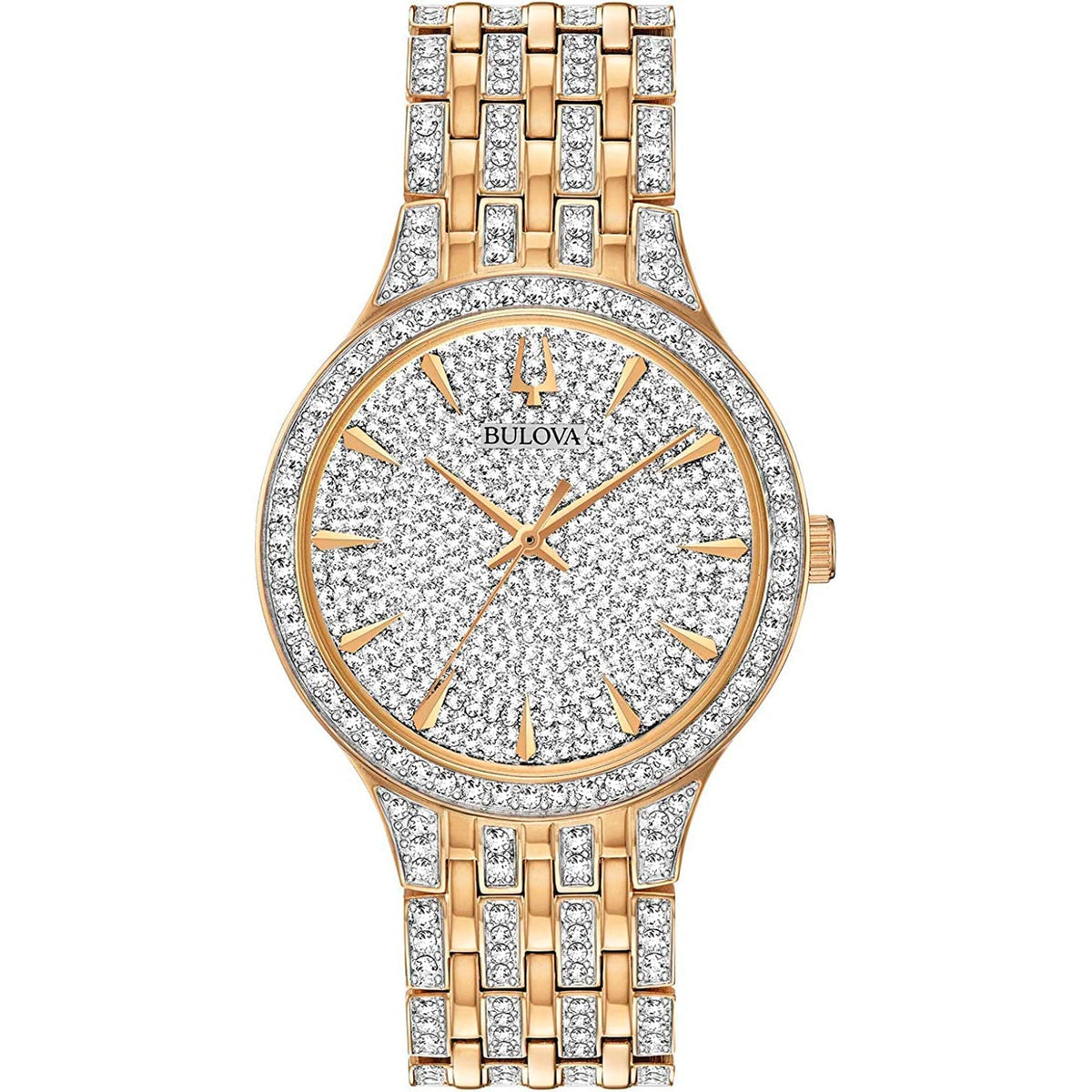 Bulova Crystal de mujer correa de metal – 98A229