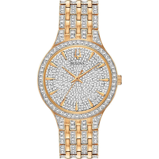 Bulova Crystal de mujer correa de metal – 98A229