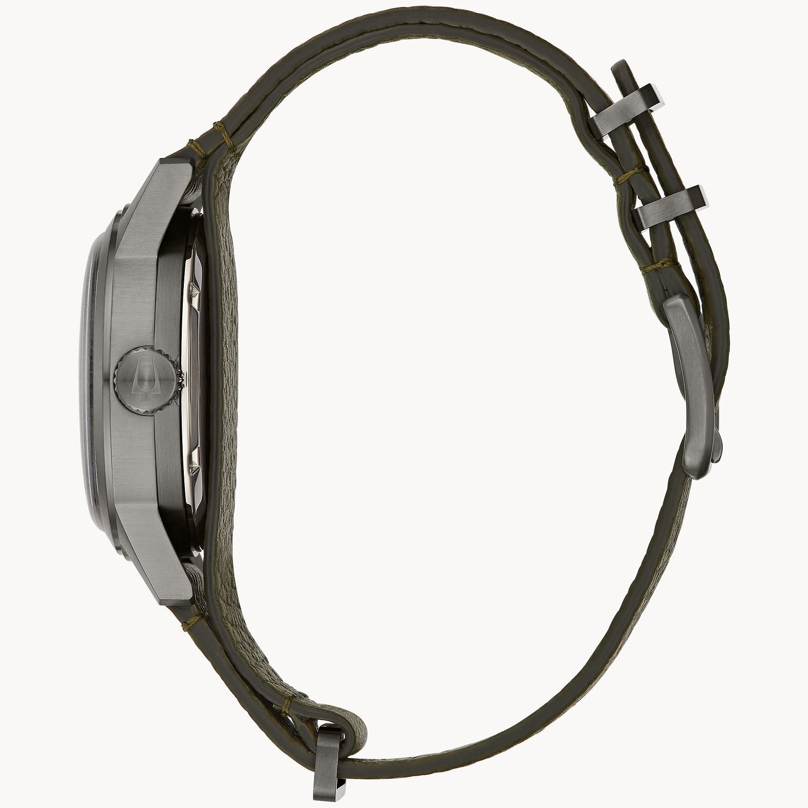 Bulova Hack Watch de caballero pulsera de cuero – 98A255