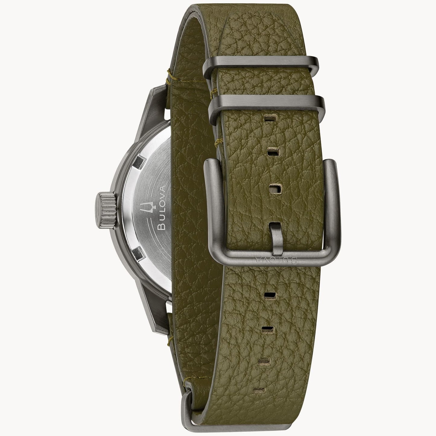 Bulova Hack Watch de caballero pulsera de cuero – 98A255
