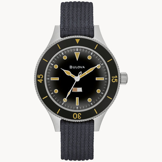Bulova Mil Ships de hombre banda de tela 41mm – 98A266