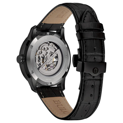 Bulova Sutton Skeleton de hombre correa de cuero – 98A283