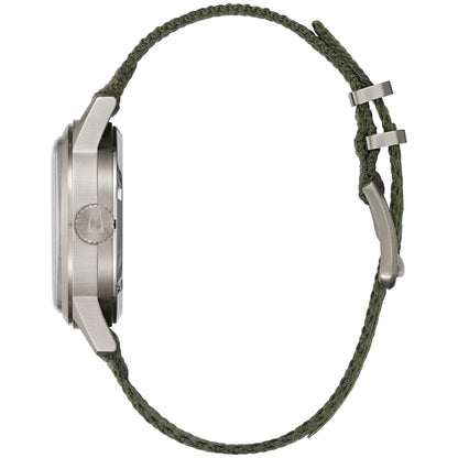 98A307 Reloj Bulova Hack Military de hombre pulsera de tela
