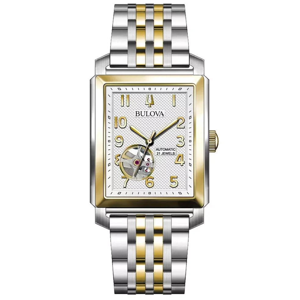 Bulova Skeleton de hombre pulsera de metal – 98A308