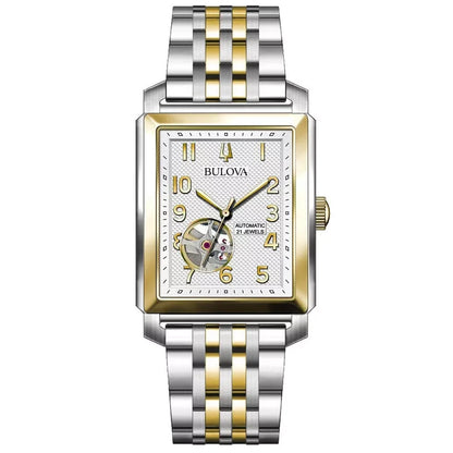Bulova Skeleton de hombre pulsera de metal – 98A308
