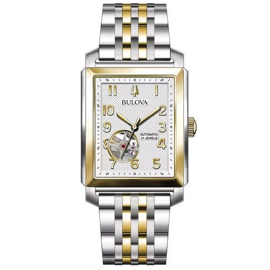 Bulova Skeleton de hombre pulsera de metal – 98A308