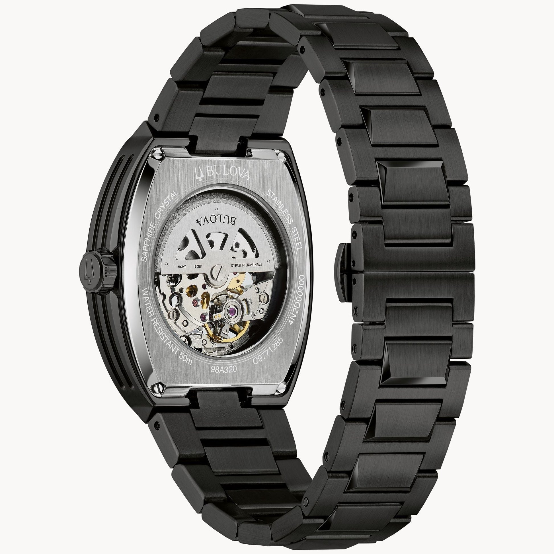 Bulova Maquina Automático de hombre correa de metal – 98A320