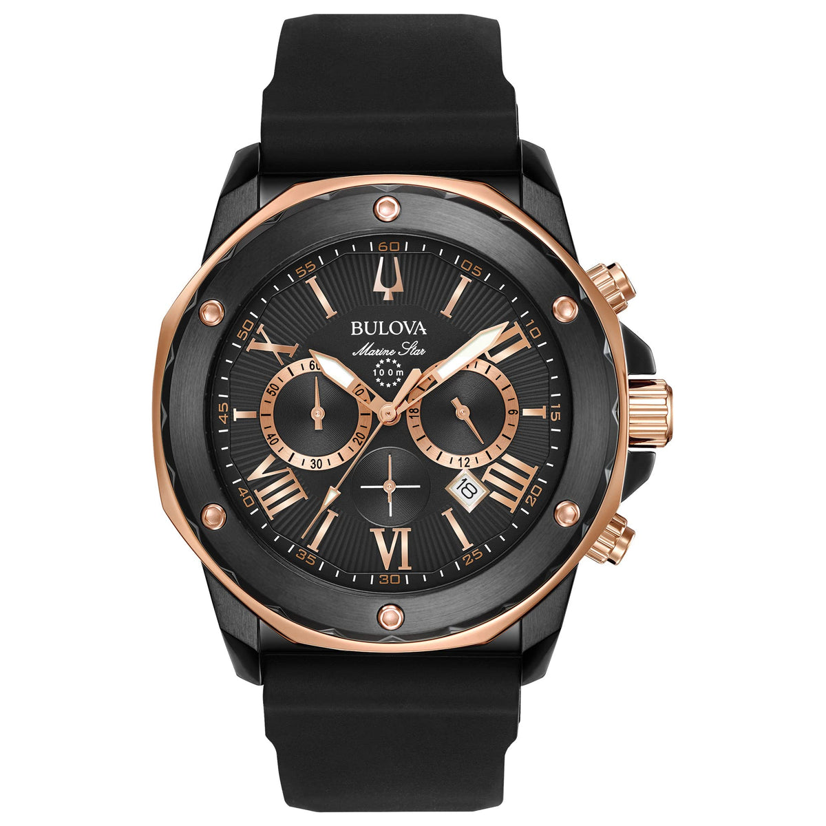 Bulova Marine Star de hombre correa de caucho – 98B307