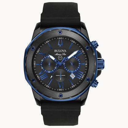 Bulova Marine Star de hombre pulsera de caucho 44 mm – 98B308