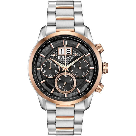 Bulova Sutton de caballero pulsera de metal 44 mm – 98B335