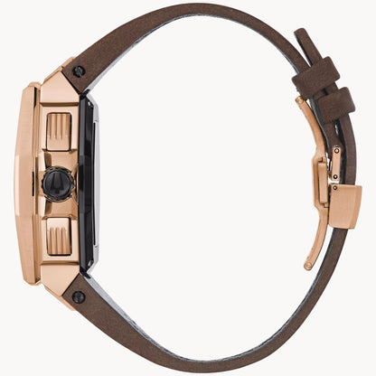 Bulova Series X de hombre correa de cuero – 98B356