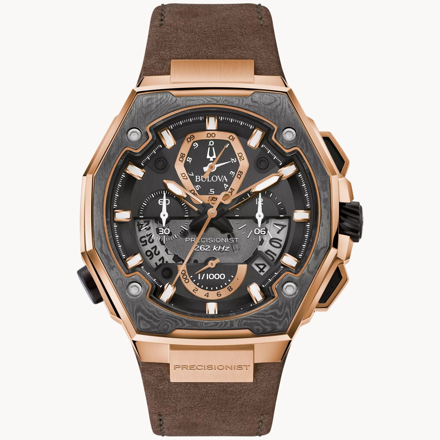 Bulova Series X de hombre correa de cuero – 98B356
