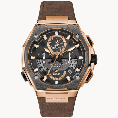 Bulova Series X de hombre correa de cuero – 98B356