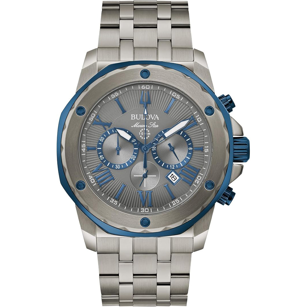 Bulova Marine de hombre banda de metal – 98B411