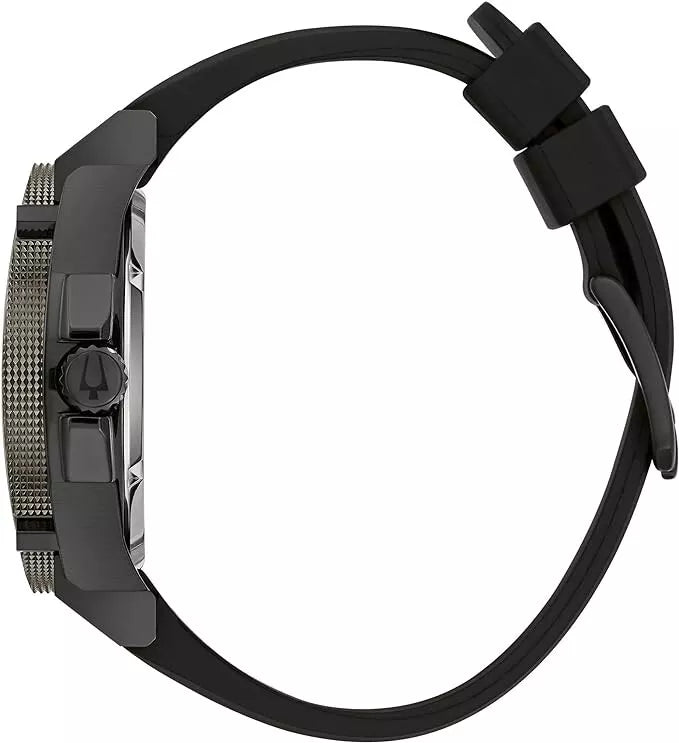 Bulova Precisionist de caballero pulsera de caucho – 98B417
