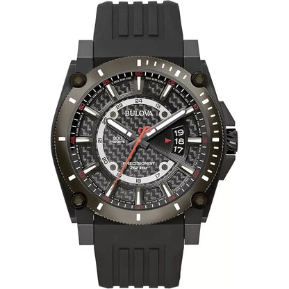 Bulova Precisionist de caballero pulsera de caucho – 98B417