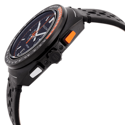 Bulova Racer Black pulsera de cuero – 98B428