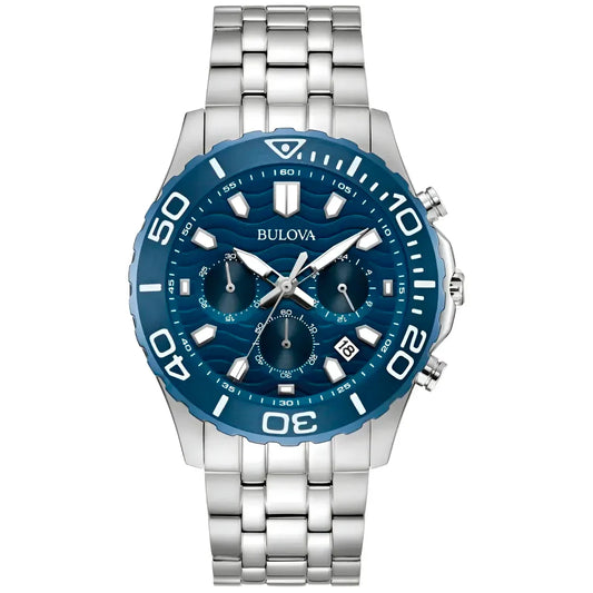 Bulova Marine Star de hombre correa de metal – 98B435
