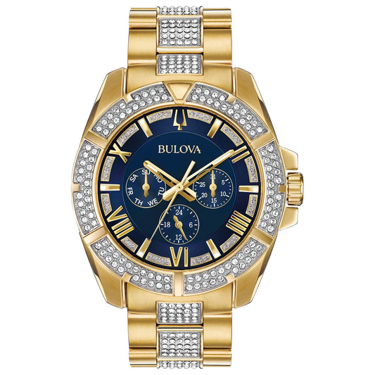 Bulova Crystal Octava de hombre pulsera de metal – 98C128