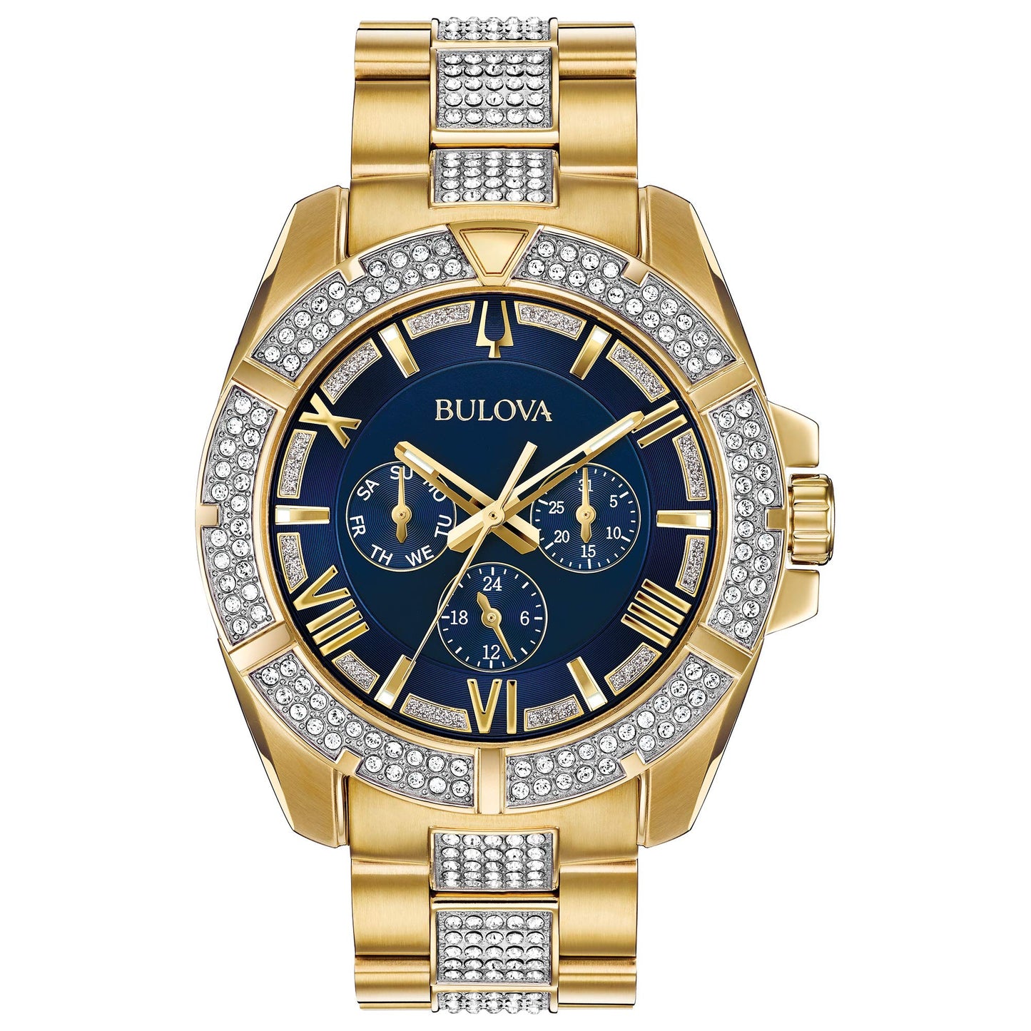 Bulova Crystal Octava de hombre pulsera de metal – 98C128