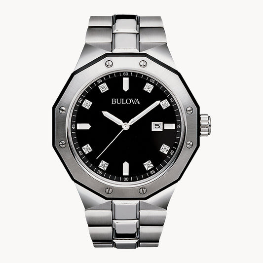 Bulova Diamond de hombre correa de metal – 98D103