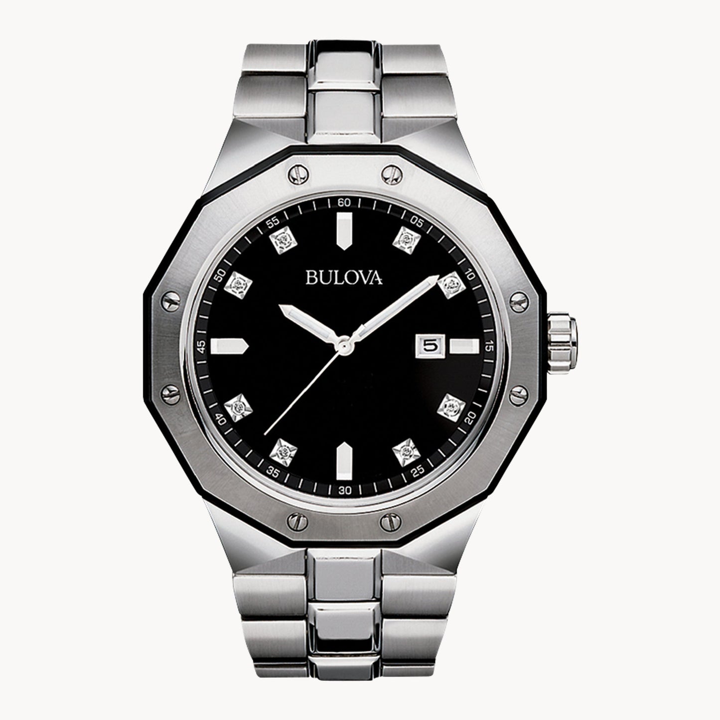 Bulova Diamond de hombre correa de metal – 98D103