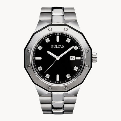 Bulova Diamond de hombre correa de metal – 98D103