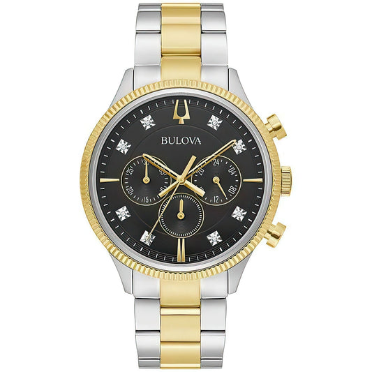Bulova Diamante de hombre correa de metal – 98D172